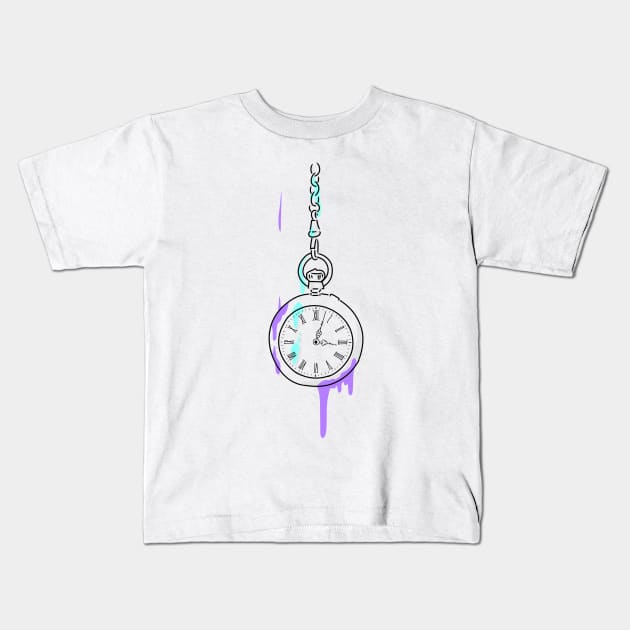 Clock time Kids T-Shirt by Kalpataru